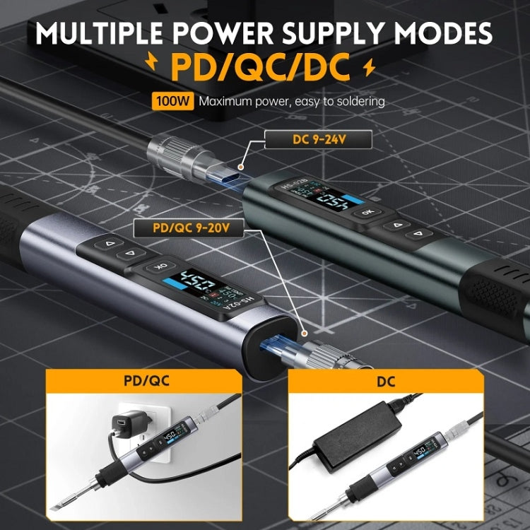 FNIRSI Portable Constant Temperature Soldering Iron Set, Model: HS-02B Standard 3 Head - free shipping - PMc TechLife - Order now!