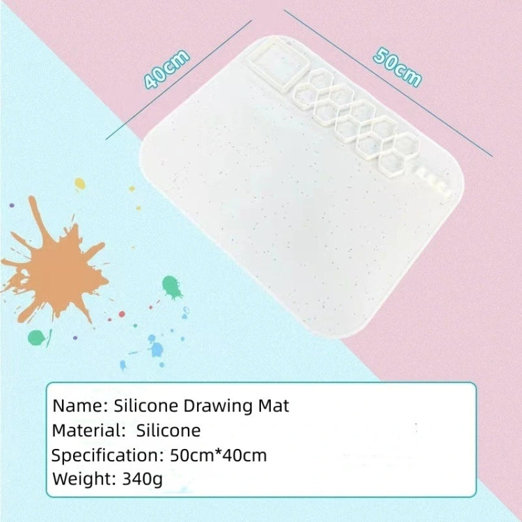 40 x 50cm Square Silicone Painting Pad  Art Mat for Drawing Clay(Light Purple) - free shipping - PMc TechLife - Order now!