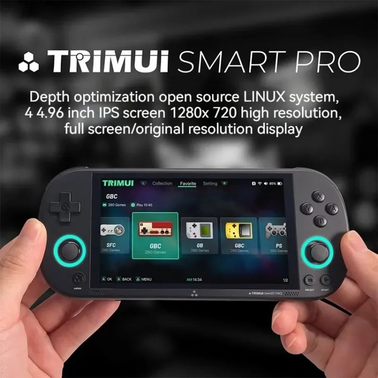 Trimui Smart Pro 4.96 Inch IPS Screen Handheld Game Console Open Source Linux System 128G(White) - Pocket Console by Trimui | Online Shopping South Africa | PMC Jewellery | Buy Now Pay Later Mobicred