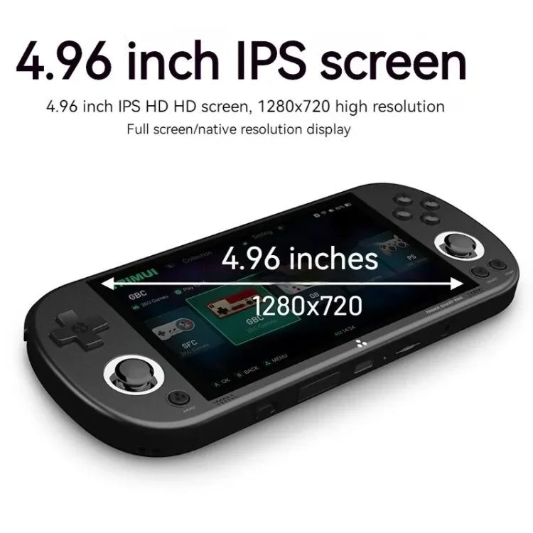 Trimui Smart Pro 4.96 Inch IPS Screen Handheld Game Console Open Source Linux System 256G(Black) - free shipping - PMC Jewellery - Order now!