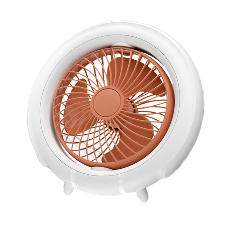 Night Light Desktop Folding Fan Outdoor Camping Hanging Mini Fan, Color: Orange Upgraded - Electric Fans by PMC TechLife | Online Shopping South Africa | PMC TechLife | Buy Now Pay Later Mobicred