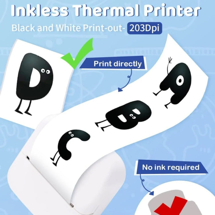 Phomemo M02X Inkless Pocket Printer Bluetooth Thermal Portable Sticker Maker Machine(White) - free shipping - PMC TechLife - Order now!