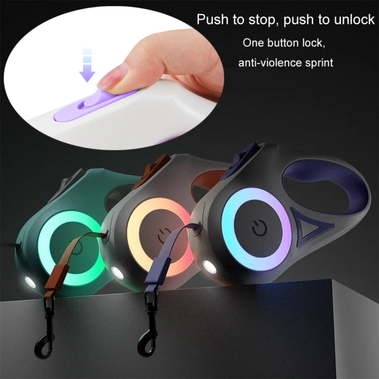 LED Light Luminous Pet Dog Leash Automatic Retractable Dog Walking Leash, Color: 5m Orange - Leashes & Chest Strap by PMC TechLife | Online Shopping South Africa | PMC TechLife | Buy Now Pay Later Mobicred