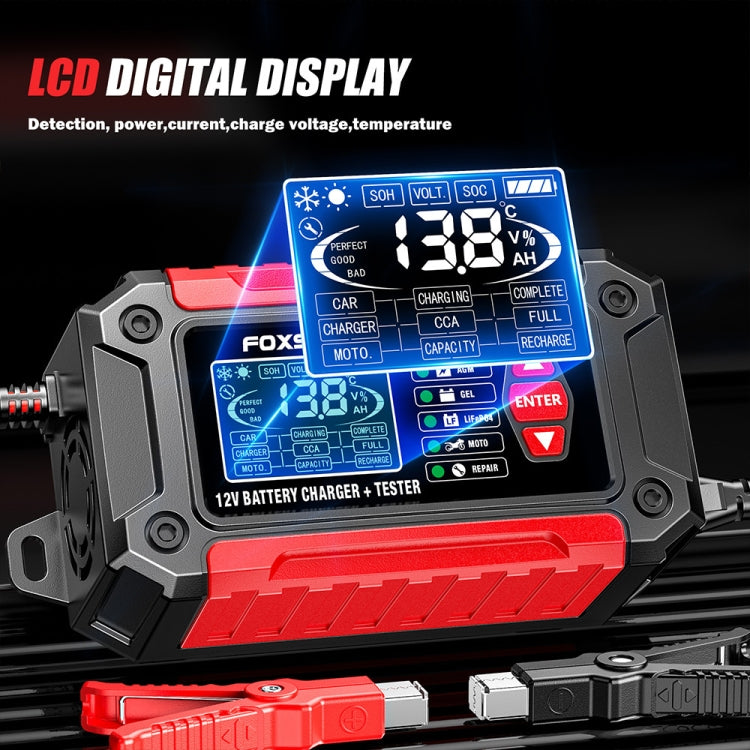 FOXSUR Cars Motorcycles 12V Lithium Cattery Charger With Battery Detection(US Plug) - Battery Charger by FOXSUR | Online Shopping South Africa | PMC TechLife | Buy Now Pay Later Mobicred