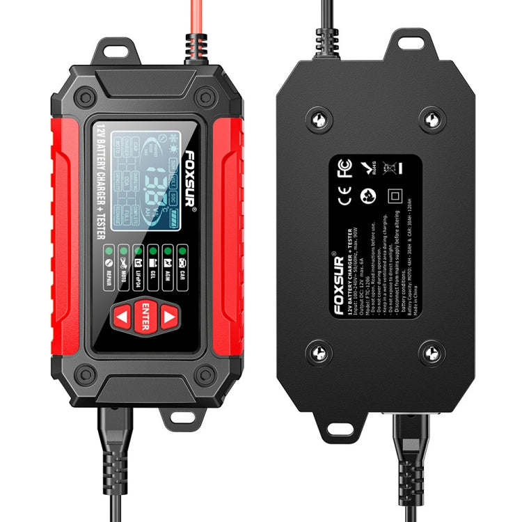 FOXSUR Cars Motorcycles 12V Lithium Cattery Charger With Battery Detection(EU Plug) - Battery Charger by FOXSUR | Online Shopping South Africa | PMC TechLife | Buy Now Pay Later Mobicred