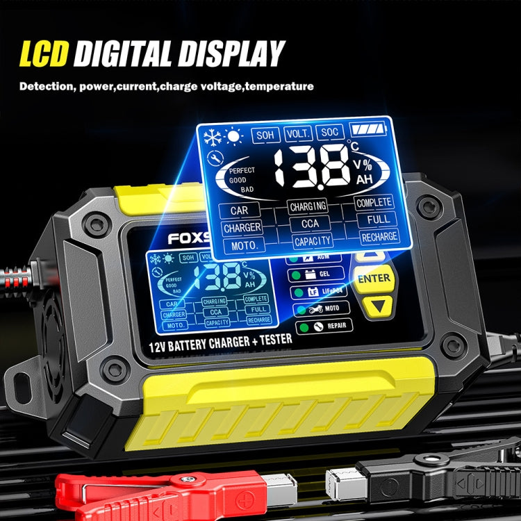 FOXSUR Cars Motorcycles 12V Lithium Cattery Charger With Battery Detection(UK Plug) - free shipping - PMC TechLife - Order now!