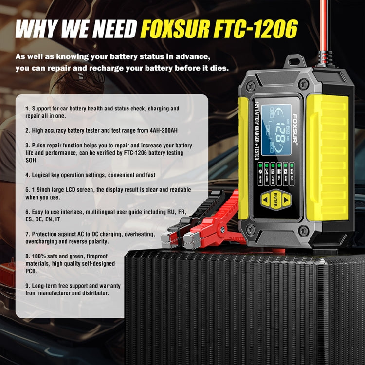 FOXSUR Cars Motorcycles 12V Lithium Cattery Charger With Battery Detection(AU Plug) - Battery Charger by FOXSUR | Online Shopping South Africa | PMC TechLife | Buy Now Pay Later Mobicred