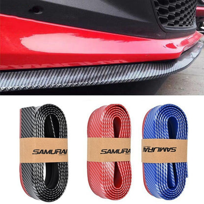 SAMURAI 2.5m Carbon Fiber Car Front Lip Anti-Collision Bumper Modification Strip Supplies, Color: Blue - Anti Collision Sticker by SAMURAI | Online Shopping South Africa | PMC Jewellery | Buy Now Pay Later Mobicred