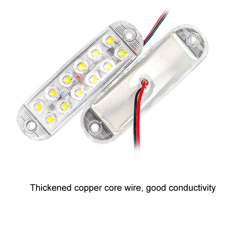6pcs 12-Bead LED Flashing Warning Lights Motorcycle RV Signal Lights(White Light) - Clearance Lights by PMC TechLife | Online Shopping South Africa | PMC TechLife | Buy Now Pay Later Mobicred