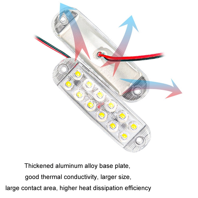 6pcs 12-Bead LED Flashing Warning Lights Motorcycle RV Signal Lights(Yellow Light) - Clearance Lights by PMC TechLife | Online Shopping South Africa | PMC TechLife | Buy Now Pay Later Mobicred