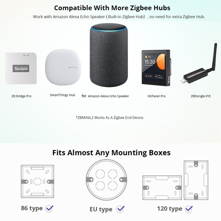 SONOFF ZBMINI L2 Single Fire Dual Control Intelligent On/Off Switch Module Cell Phone Remote Voice Control Switch - free shipping - PMC TechLife - Order now!