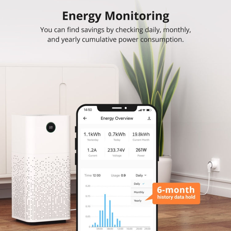 SONOFF S60TPG UK Plug Smart WiFi Socket Electricity Time Switching Voice Control - Smart Socket by SONOFF | Online Shopping South Africa | PMC TechLife | Buy Now Pay Later Mobicred