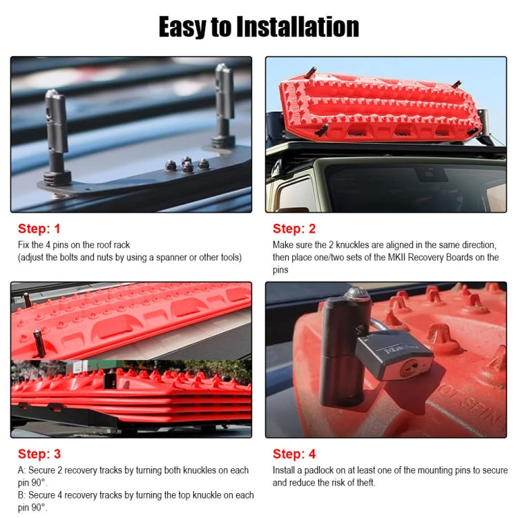 Lockable Anti-Theft Security Mounting Pin Set For MaxTrax MKII(Black) - Others by PMC TechLife | Online Shopping South Africa | PMC TechLife | Buy Now Pay Later Mobicred