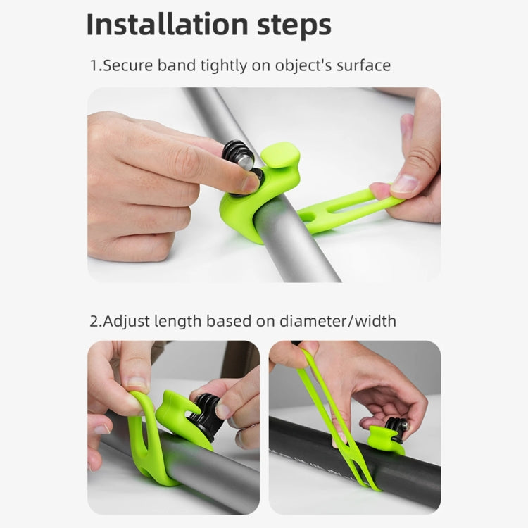 TELESIN TLQ-005 Elastic Quick Release Stand Multi-functional Fixed Silicone Strap Accessories(Grey) - free shipping - PMC TechLife - Order now!