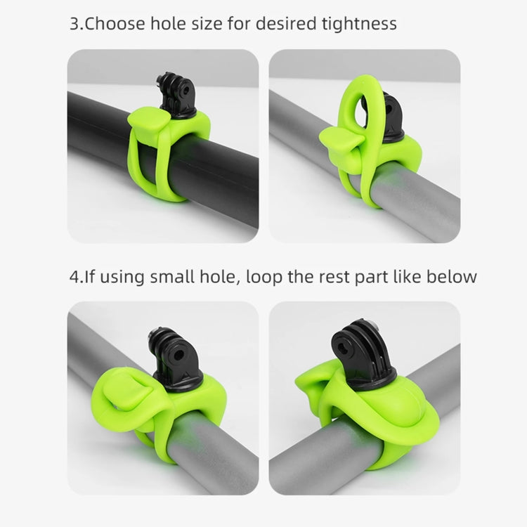 TELESIN TLQ-005 Elastic Quick Release Stand Multi-functional Fixed Silicone Strap Accessories(Green) - Holder by TELESIN | Online Shopping South Africa | PMC Jewellery | Buy Now Pay Later Mobicred