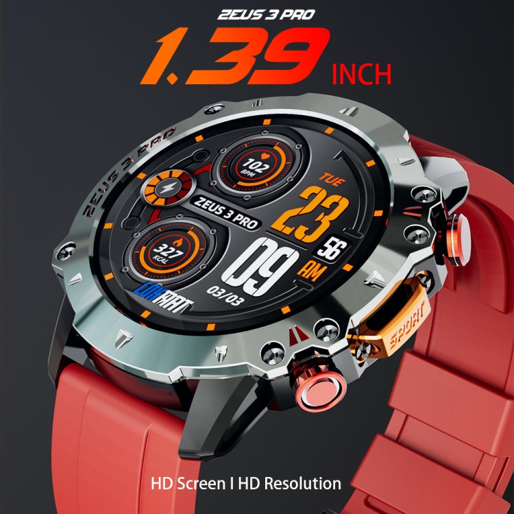 LOKMAT ZEUS3 Pro 1.39-Inch 5ATM Waterproof Outdoor Sports Bluetooth Call Smart Watch(Orange) - Smart Watches by LOKMAT | Online Shopping South Africa | PMC Jewellery | Buy Now Pay Later Mobicred