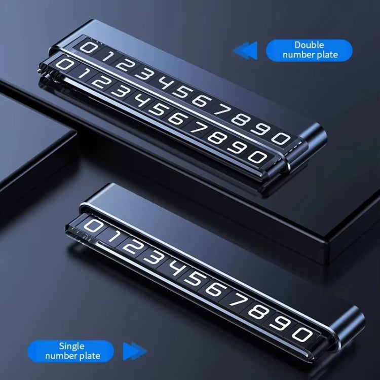 Metal Hidden Temporary Parking Number Plate Ornaments, Color: Dual Number Silver - Parking Card by PMC TechLife | Online Shopping South Africa | PMC TechLife | Buy Now Pay Later Mobicred