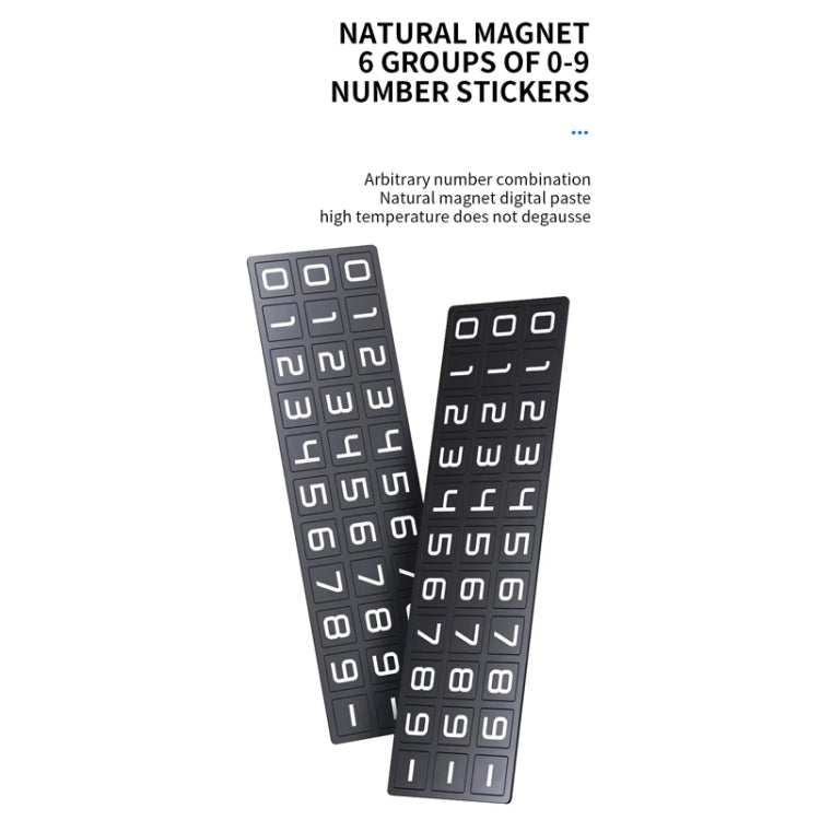 Metal Hidden Temporary Parking Number Plate Ornaments, Color: Dual Number Gray - Parking Card by PMC TechLife | Online Shopping South Africa | PMC TechLife | Buy Now Pay Later Mobicred