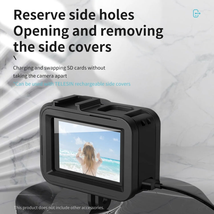 TELESIN GP-FMS-903 Protective Border Plastic Rabbit Cage, For GoPro HERO12 Black / HERO11 Black / HERO10 Black / HERO9 Black - Protective Frame by TELESIN | Online Shopping South Africa | PMC Jewellery | Buy Now Pay Later Mobicred