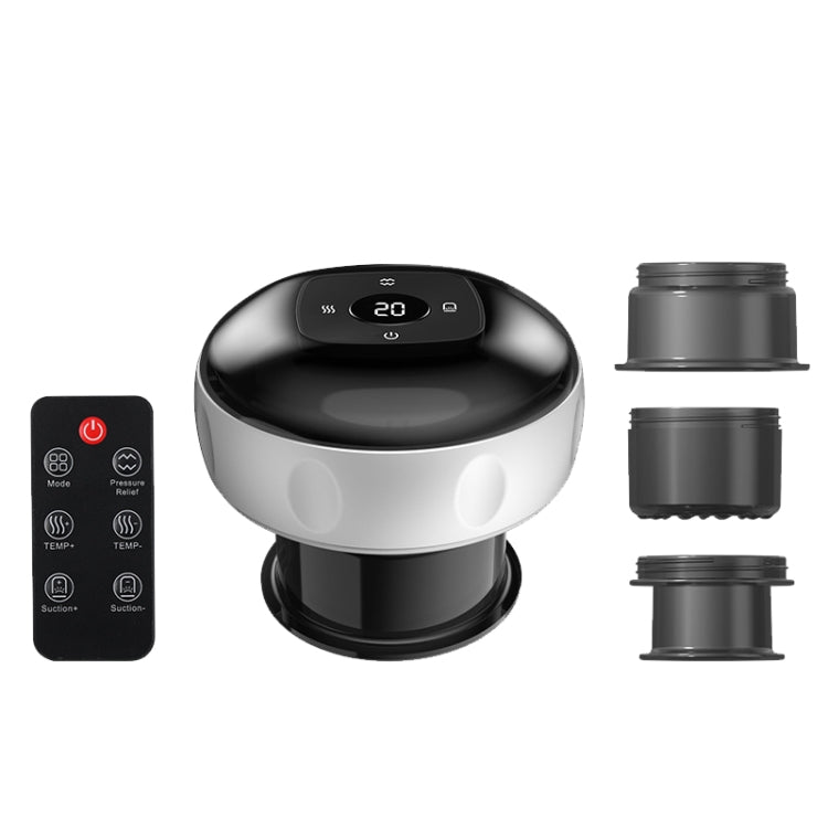 12-speed Remote Control Cupping Therapy Massager Set with 3 Cups(White) - free shipping - PMC TechLife - Order now!