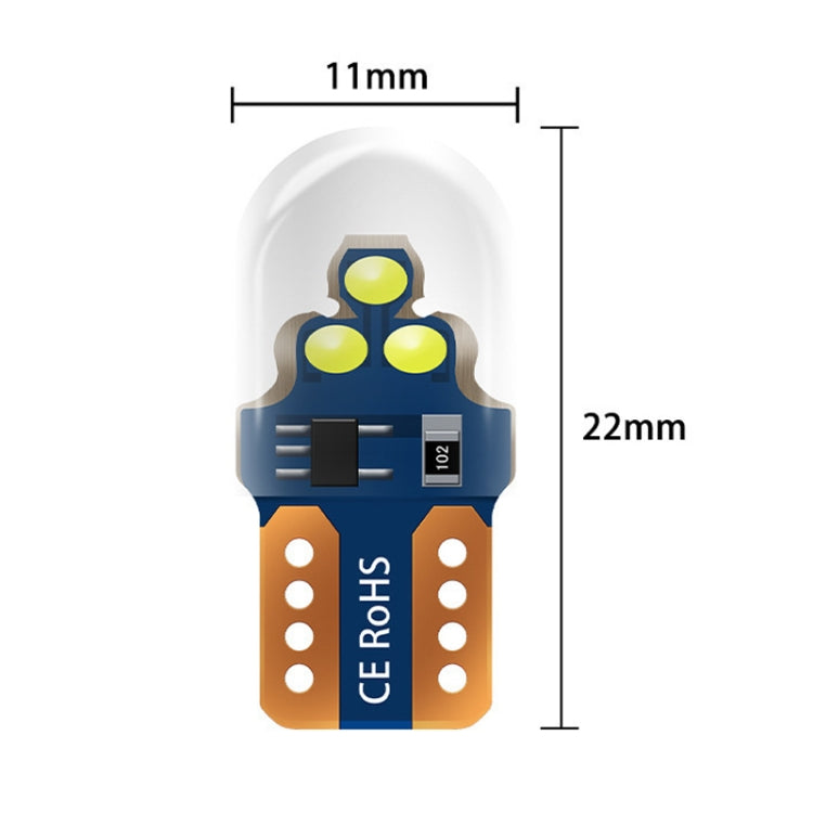 10pcs W5W Width Indicator Light Flashing LED Crystal License Plate Light(Random Color Delivery) - Clearance Lights by PMC Jewellery | Online Shopping South Africa | PMC Jewellery | Buy Now Pay Later Mobicred