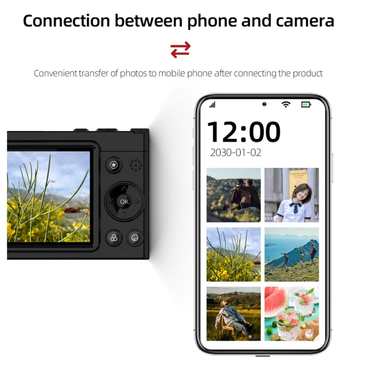 High-Definition CCD Digital Camera 64 Million WiFi Card Camera, Color: Black + Microphone/Fill Light/Headphone Cable - Video Cameras by PMC TechLife | Online Shopping South Africa | PMC TechLife | Buy Now Pay Later Mobicred