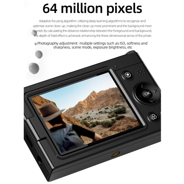 High-Definition CCD Digital Camera 64 Million WiFi Card Camera, Color: Black + Microphone - Video Cameras by PMC TechLife | Online Shopping South Africa | PMC TechLife | Buy Now Pay Later Mobicred