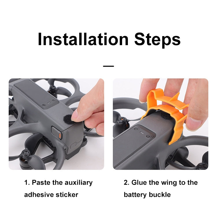 For DJI Avata 2 CQT Adhesive Airflow Cutting Flight Tail for Drones(Orange) - Other by CQT | Online Shopping South Africa | PMC TechLife | Buy Now Pay Later Mobicred