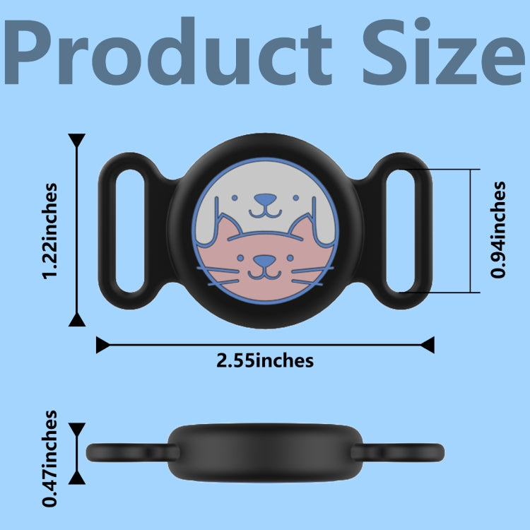 For AirTag Pet Collar Locator Silicone Life Waterproof Protective Case(Pink) - Pet Series by PMC TechLife | Online Shopping South Africa | PMC TechLife | Buy Now Pay Later Mobicred