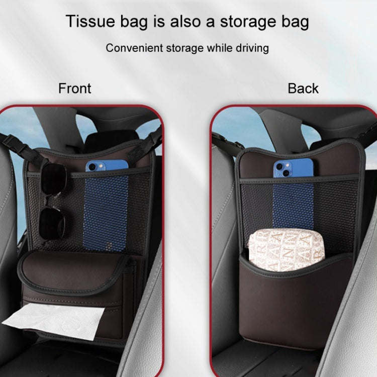 Car Between Seats Organizer Multifunctional Storage Bag Front And Back Dual Usage Tissue Box(Black) - Stowing Tidying by PMC TechLife | Online Shopping South Africa | PMC TechLife | Buy Now Pay Later Mobicred
