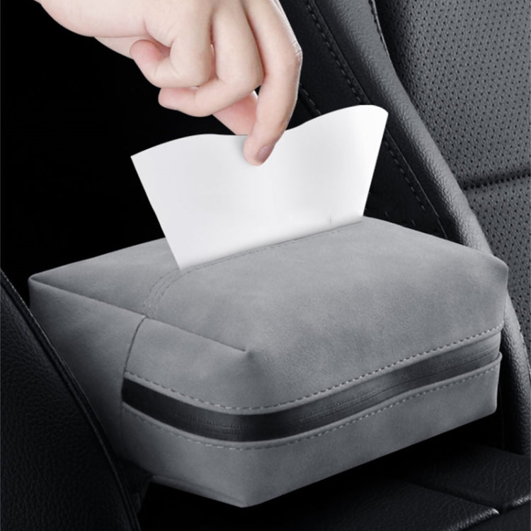 Car Armrest Box Tissue Box Car Sun Visor Seat Back Hanging Tissue Storage Bag(Brown) - Tissue Boxes by PMC TechLife | Online Shopping South Africa | PMC TechLife | Buy Now Pay Later Mobicred
