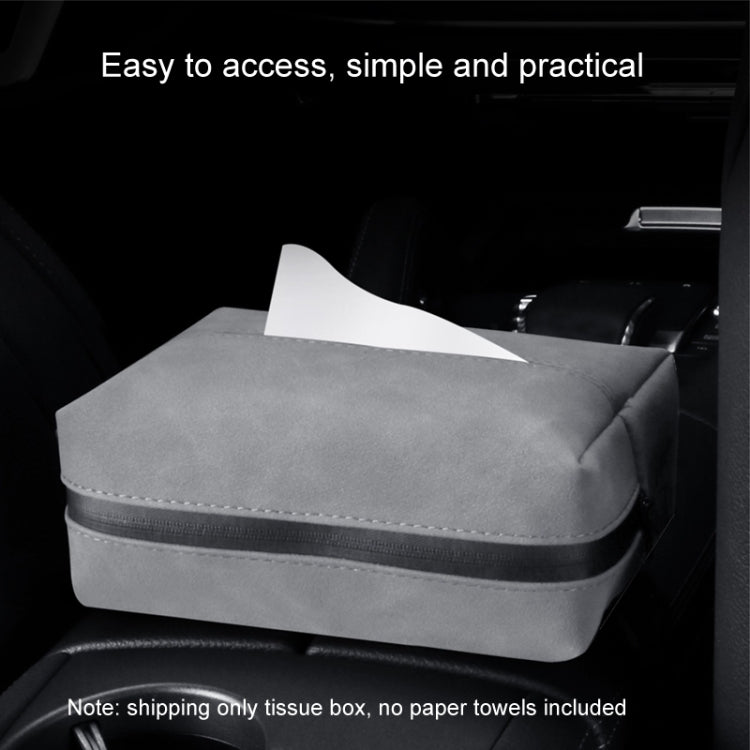 Car Armrest Box Tissue Box Car Sun Visor Seat Back Hanging Tissue Storage Bag(Brown) - Tissue Boxes by PMC TechLife | Online Shopping South Africa | PMC TechLife | Buy Now Pay Later Mobicred