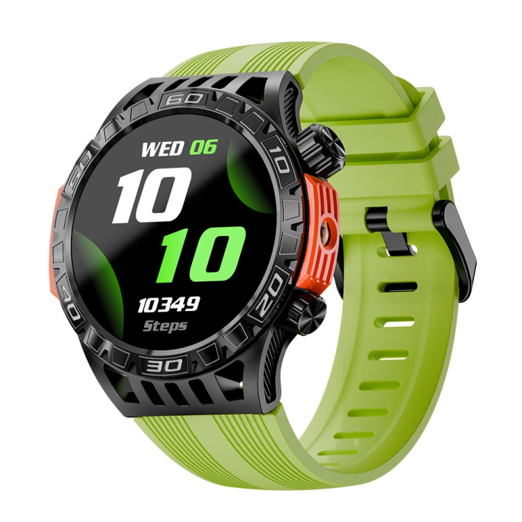 LOKMAT ZEUS6 PRO 1.46-Inch IP68 Waterproof SOS Flashlight Bluetooth Smart Watch(Yellow Green) - Smart Watches by LOKMAT | Online Shopping South Africa | PMC TechLife | Buy Now Pay Later Mobicred