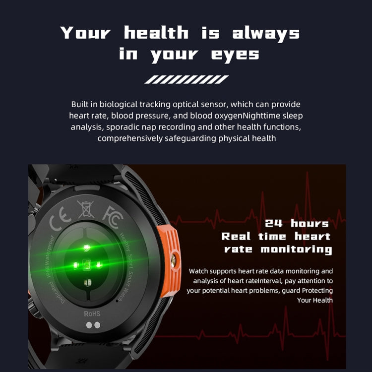 LOKMAT ZEUS6 PRO 1.46-Inch IP68 Waterproof SOS Flashlight Bluetooth Smart Watch(Blue) - free shipping - PMC TechLife - Order now!