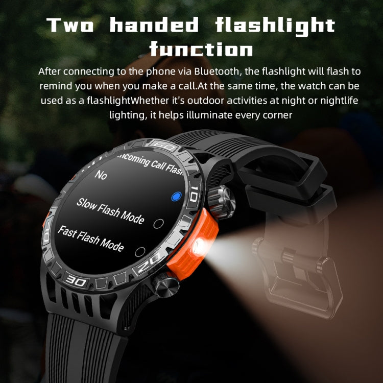 LOKMAT ZEUS6 PRO 1.46-Inch IP68 Waterproof SOS Flashlight Bluetooth Smart Watch(Yellow Green) - Smart Watches by LOKMAT | Online Shopping South Africa | PMC TechLife | Buy Now Pay Later Mobicred