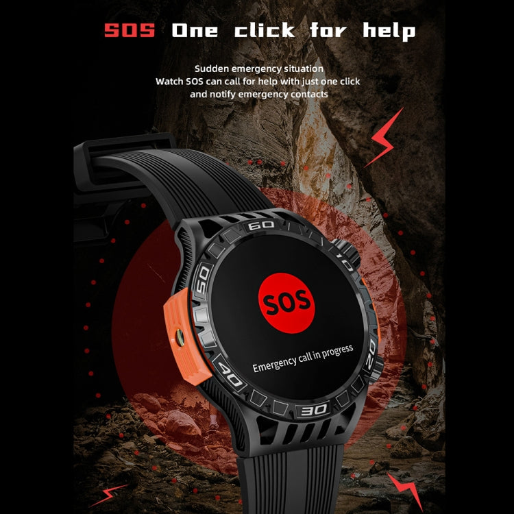 LOKMAT ZEUS6 PRO 1.46-Inch IP68 Waterproof SOS Flashlight Bluetooth Smart Watch(Brick Red) - free shipping - PMC TechLife - Order now!