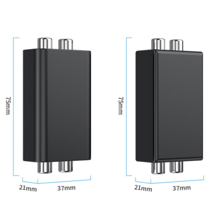 RCA Audio Ground Loop Isolator Anti-Interference Noise Reducer Eliminate Current Sound Bluetooth Receiver(Square) - Live Sound Effects Processors by PMC TechLife | Online Shopping South Africa | PMC TechLife | Buy Now Pay Later Mobicred