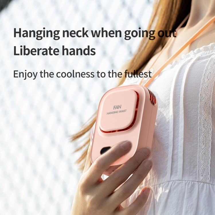 HX-150A Outdoor Digital Display Silent USB Charging Bladeless Waist Hanging Neck Fan(White) - Electric Fans by PMC TechLife | Online Shopping South Africa | PMC TechLife | Buy Now Pay Later Mobicred