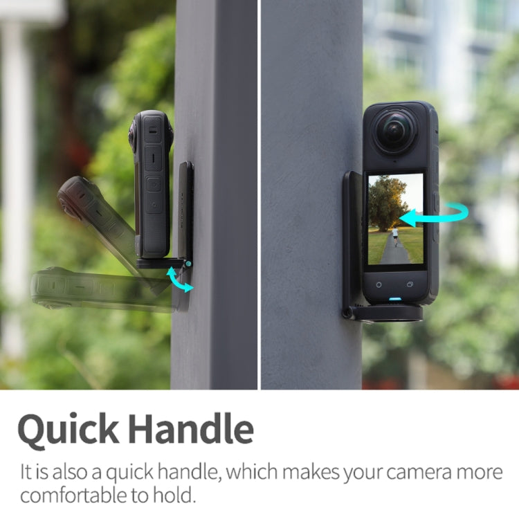 For Insta360 X4 / X3 Sunnylife X4-ZJ827 Magnetic Stand Base Handheld Handle Desktop Support Accessories(Black) - Mount & Holder by Sunnylife | Online Shopping South Africa | PMC TechLife | Buy Now Pay Later Mobicred