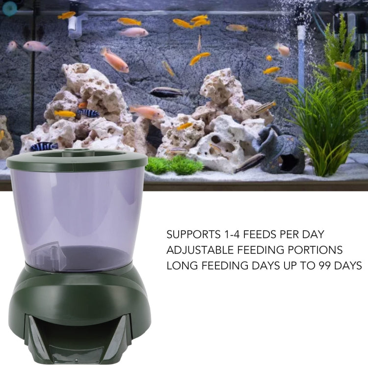 4.25L Aquarium Automatic Feeder Timing Dosing Fish Tank Pond Feeder(Green) - Feeders by PMC TechLife | Online Shopping South Africa | PMC TechLife | Buy Now Pay Later Mobicred