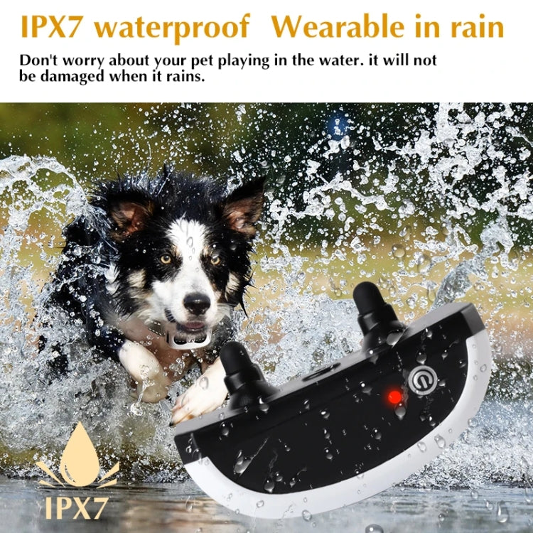 1 Drag 2 Pet Electronic Fence Wireless Stop Barker Outdoor Dog Collar Remote Control Dog Trainer(Gold) - Training Aids by PMC TechLife | Online Shopping South Africa | PMC TechLife | Buy Now Pay Later Mobicred