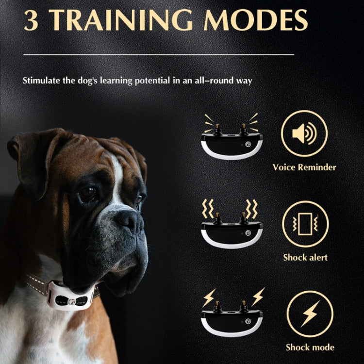 1 Drag 2 Pet Electronic Fence Wireless Stop Barker Outdoor Dog Collar Remote Control Dog Trainer(Gold) - Training Aids by PMC TechLife | Online Shopping South Africa | PMC TechLife | Buy Now Pay Later Mobicred