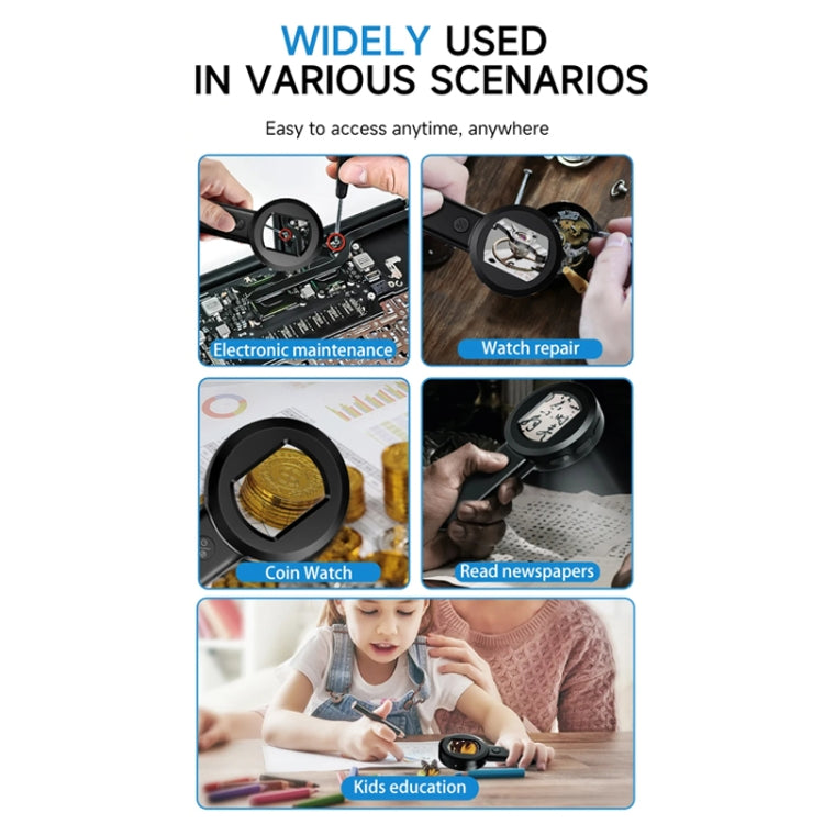 Digital Microscope Handheld High-Definition Electronic Magnifier(Black) - free shipping - PMC TechLife - Order now!