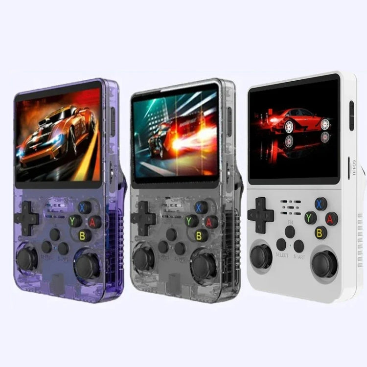 R36S Retro Handheld Game Console Linux System 3.5-Inch IPS Screen Portable Video Player 128G Black Transparent - Pocket Console by PMC Jewellery | Online Shopping South Africa | PMC Jewellery | Buy Now Pay Later Mobicred