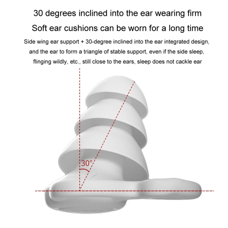 Noise Canceling Sleeping Earplugs Triple Layer Soundproofing Silicone Swimming Earplugs(White) - free shipping - PMC TechLife - Order now!