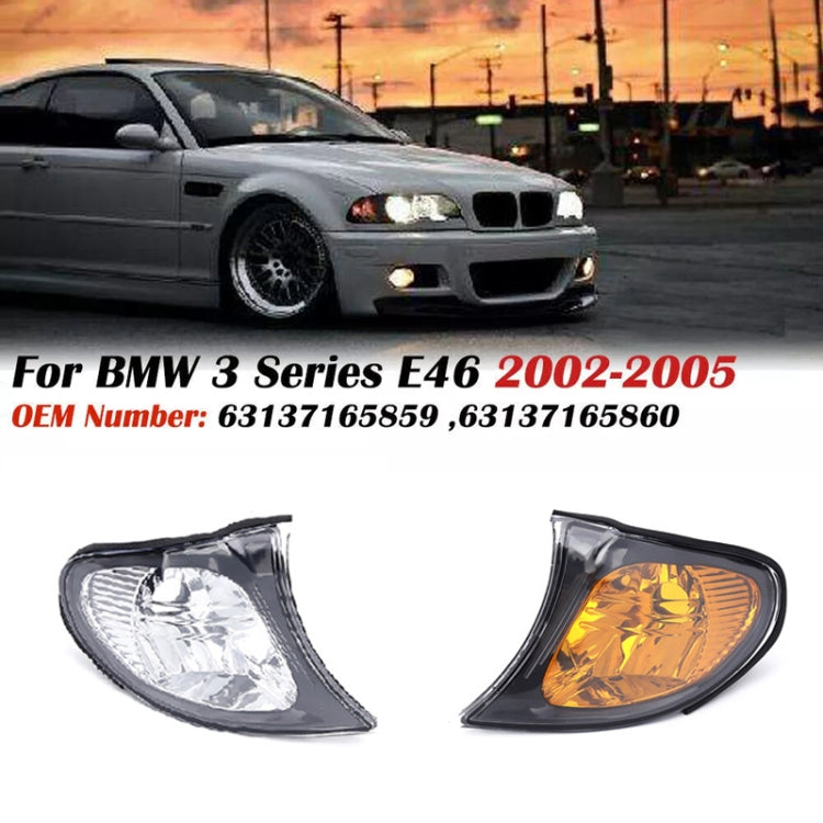 For 2002-2005 BMW 3 Series E46 Car Front Corner Parking Turn Signal Lights(Yellow Right OE 63137165860) - Arrow Turn Lights by PMC Jewellery | Online Shopping South Africa | PMC Jewellery | Buy Now Pay Later Mobicred
