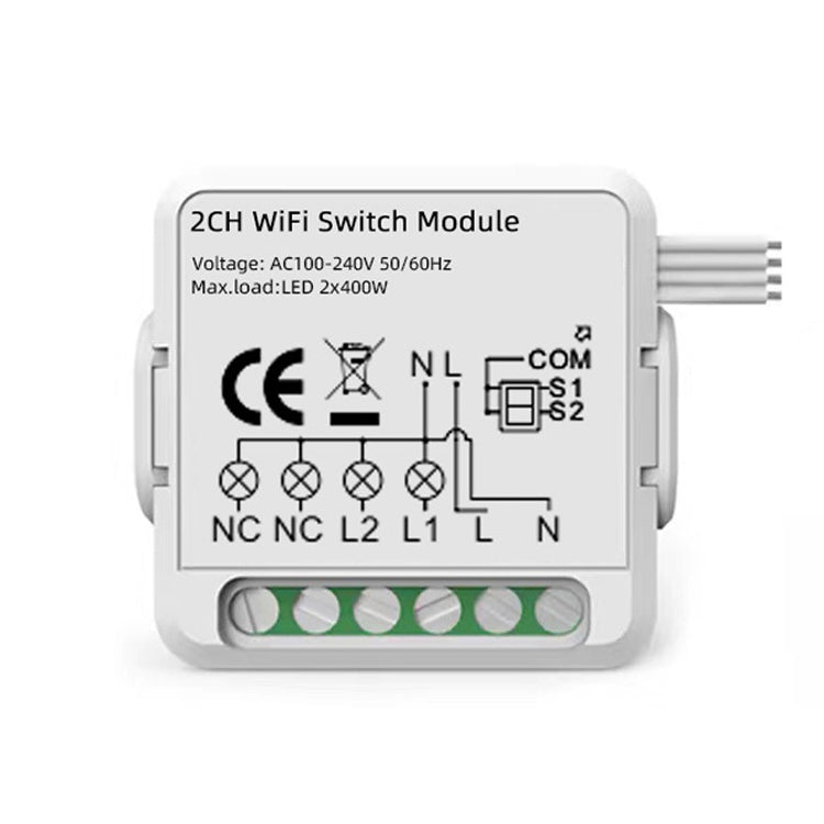 2CH WiFi Smart Switch Module For Alexa / Google Home / Tuya Smart Life APP - Smart Switch by PMC TechLife | Online Shopping South Africa | PMC TechLife | Buy Now Pay Later Mobicred