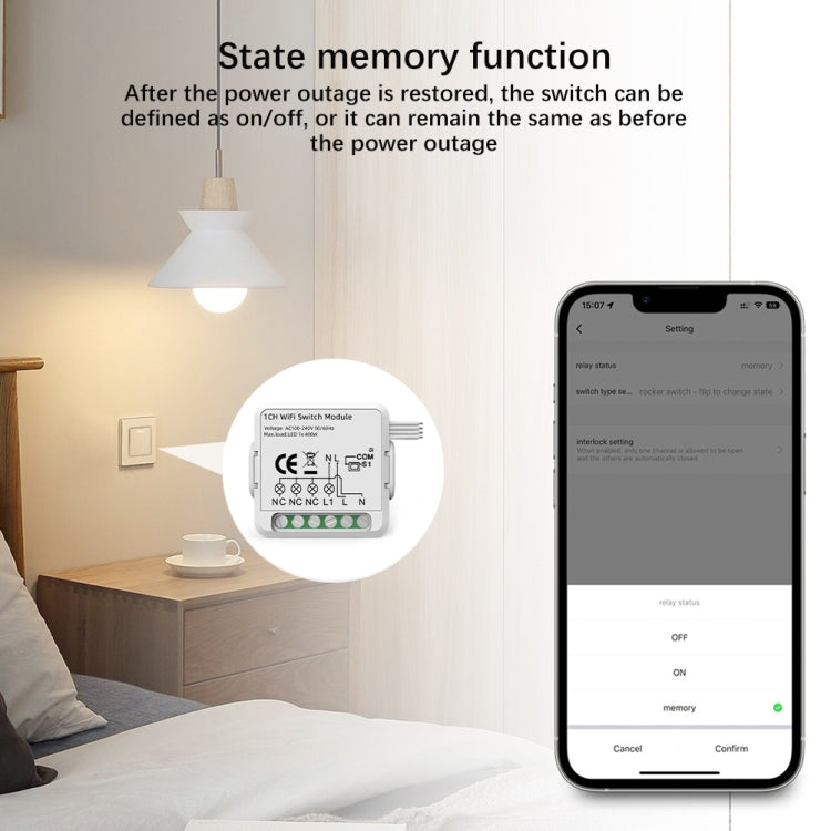 1CH  WiFi  Smart Switch Module For Alexa / Google Home / Tuya Smart Life APP - Smart Switch by PMC TechLife | Online Shopping South Africa | PMC TechLife | Buy Now Pay Later Mobicred
