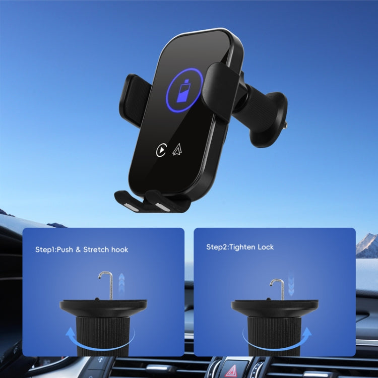 Fast Charging Retractable Recharging Cell Phone Holder With Wireless CarPlay Android Auto Function(Standard) - Wireless Charger Holders by PMC TechLife | Online Shopping South Africa | PMC TechLife | Buy Now Pay Later Mobicred