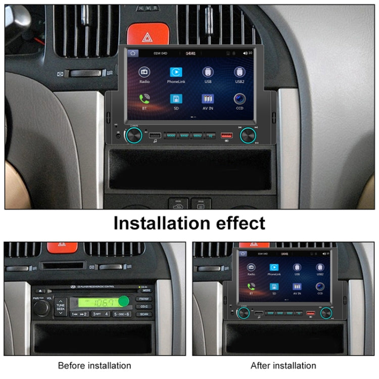 6.2 Inch MP5 Player Single Butt Universal Wired CarPlay Car Monitor, Model: Standard - Car MP3 & MP4 & MP5 by PMC TechLife | Online Shopping South Africa | PMC TechLife | Buy Now Pay Later Mobicred